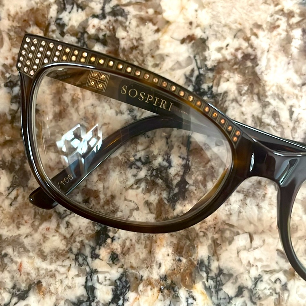 SOSPIRI Alegra Eyeglass Frames with Swarovski crystals!